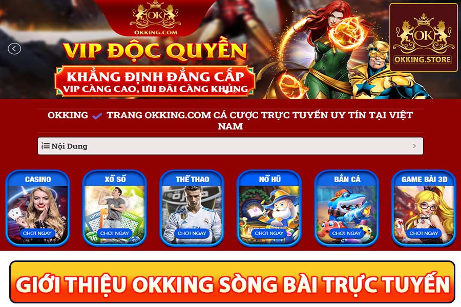 Giới Thiệu OKKING - Thiên Đường Trò Chơi Giải Trí Trực Tuyến